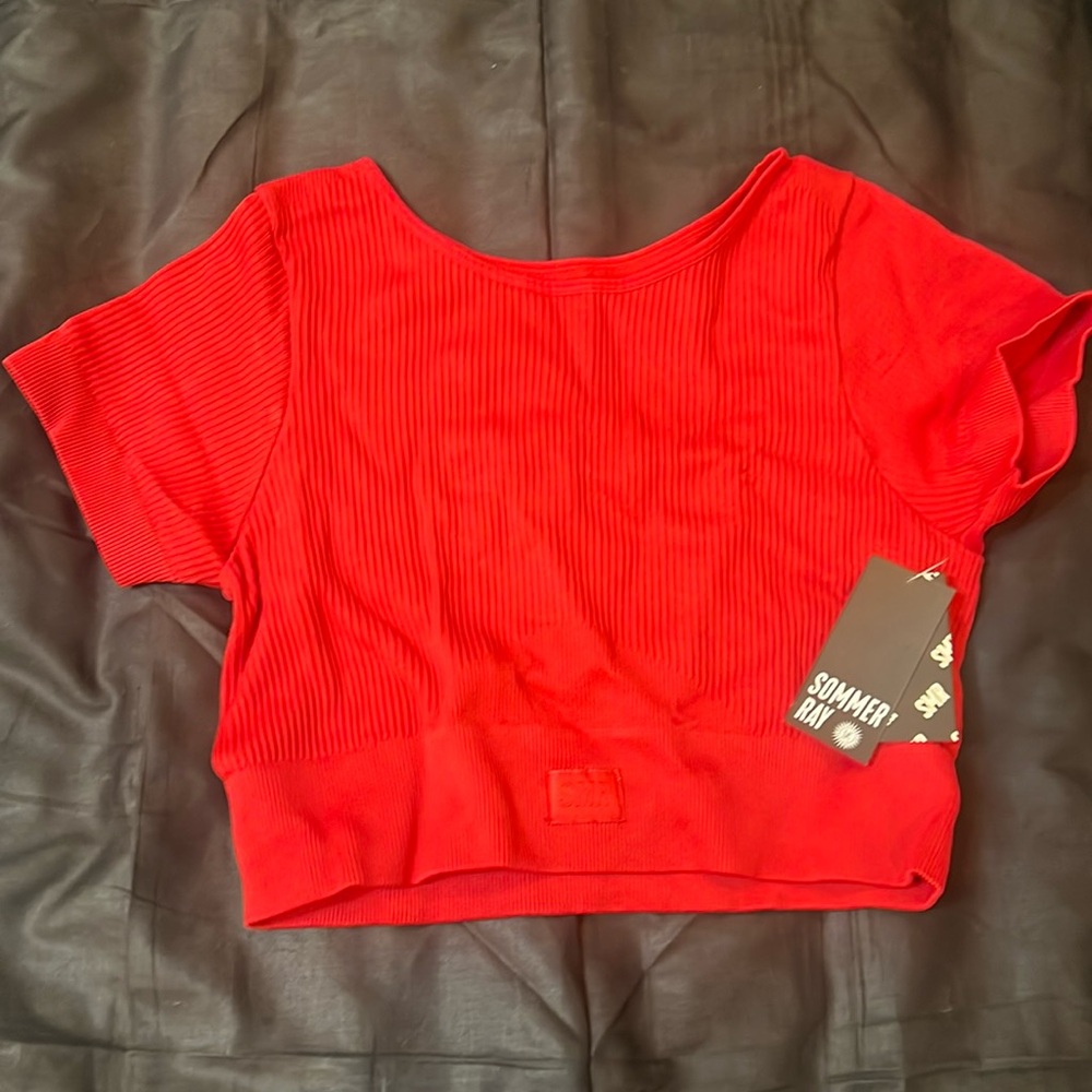 Women’s Sommer Ray Red Crop Top